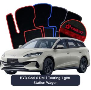 Dywaniki Welurowe OMEVO do BYD Seal 6 DM-i Touring 1 gen Kombi (2024-2026)
