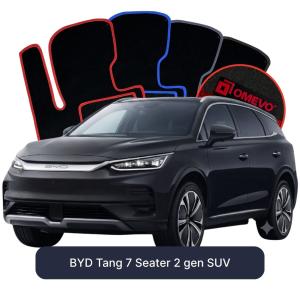 Dywaniki Welurowe OMEVO do BYD Tang 7-Osobowy 2 gen SUV (2018-2026)