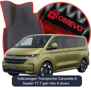 OMEVO 5D Pro EVA Dywaniki do Volkswagen Transporter Caravelle 9-osobowy T7 7 gen Van 4 drzwi (2024-2026)