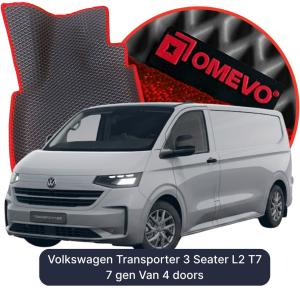 OMEVO 5D Pro EVA Dywaniki do Volkswagen Transporter 3-osobowy L2 T7 7 gen Furgon 4 drzwi (2024-2026)
