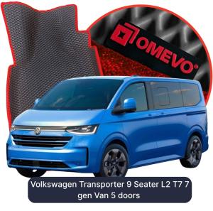 OMEVO 5D Pro EVA Dywaniki do Volkswagen Transporter 9-Osobowy L2 T7 7 gen Van 5 drzwi (2024-2026)
