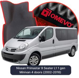 OMEVO 5D Pro EVA Dywaniki do Nissan Primastar 9-osobowy L1 1 gen Minivan 4 drzwi (2002-2016)