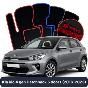 Dywaniki Welurowe OMEVO do Kia Rio 4 gen Hatchback 5 drzwi (2016-2023)