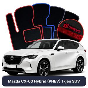 Dywaniki Welurowe OMEVO do Mazda CX-60 Hybryda (PHEV) 1 gen SUV (2022-2026)