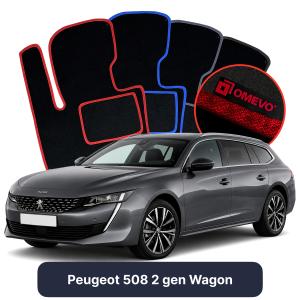 Dywaniki Welurowe OMEVO do Peugeot 508 2 gen Kombi (2018-2026)