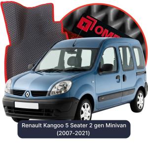 OMEVO 5D Pro EVA Dywaniki do Renault Kangoo 5-osobowy 2 gen Minivan (2007-2021)