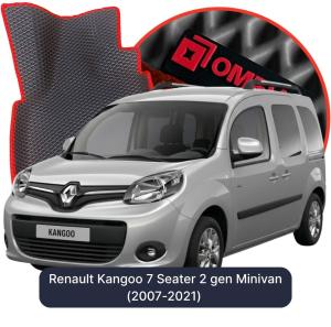 OMEVO 5D Pro EVA Dywaniki do Renault Kangoo 7-osobowy 2 gen Minivan (2007-2021)
