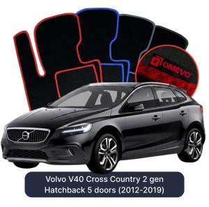 Dywaniki Welurowe OMEVO do Volvo V40 Cross Country  2 gen Hatchback 5 drzwi (2012-2019)