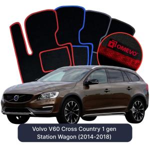 Dywaniki Welurowe OMEVO do Volvo V60 Cross Country  1 gen Kombi (2014-2018)