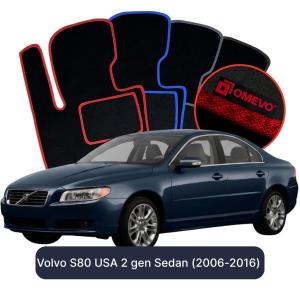 Dywaniki Welurowe OMEVO do Volvo S80 USA 2 gen Sedan (2006-2016)