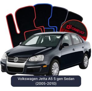 Dywaniki Welurowe OMEVO do Volkswagen Jetta A5 5 gen Sedan (2005-2010)