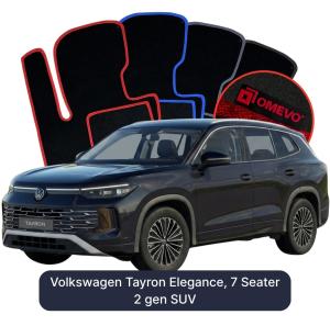 Dywaniki Welurowe OMEVO do Volkswagen Tayron Elegance, 7-osobowy 2 gen SUV (2024-2026)