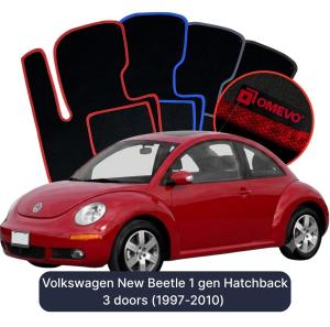 Dywaniki Welurowe OMEVO do Volkswagen New Beetle 1 gen Hatchback 3 drzwi (1997-2010)