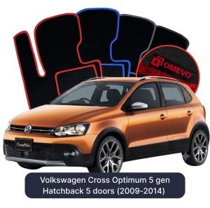 Dywaniki Welurowe OMEVO do Volkswagen Cross Optimum 5 gen Hatchback 5 drzwi (2009-2014)