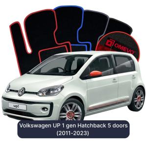 Dywaniki Welurowe OMEVO do Volkswagen UP 1 gen Hatchback 5 drzwi (2011-2023)