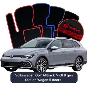 Dywaniki Welurowe OMEVO do Volkswagen Golf Alltrack MK8 8 gen Kombi 5 drzwi (2019-2026)