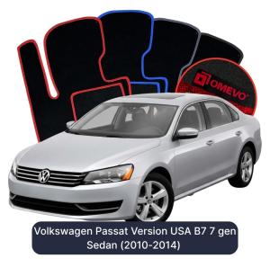 Dywaniki Welurowe OMEVO do Volkswagen Passat Wersja USA B7 7 gen Sedan (2010-2014)