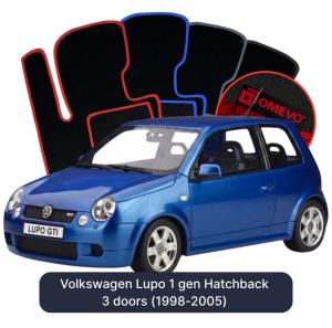 Dywaniki Welurowe OMEVO do Volkswagen Lupo 1 gen Hatchback 3 drzwi (1998-2005)