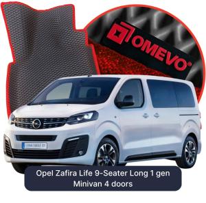 OMEVO 5D Pro EVA Dywaniki do Opel Zafira Life 9-osobowy Long 1 gen Minivan 4 drzwi (2019-2026)