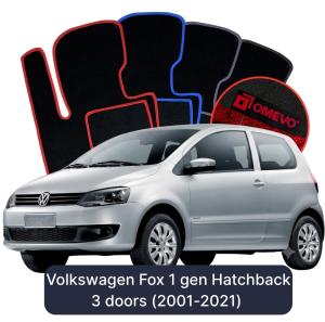 Dywaniki Welurowe OMEVO do Volkswagen Fox 1 gen Hatchback 3 drzwi (2001-2021)
