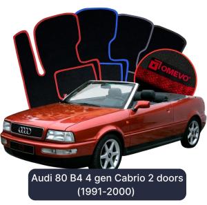 Dywaniki Welurowe OMEVO do Audi 80 B4 4 gen Cabrio 2 drzwi (1991-2000)