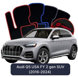 Dywaniki Welurowe OMEVO do Audi Q5 USA FY 2 gen SUV (2016-2024)
