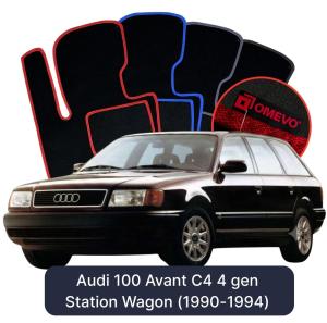 Dywaniki Welurowe OMEVO do Audi 100 Avant C4 4 gen Kombi (1990-1994)