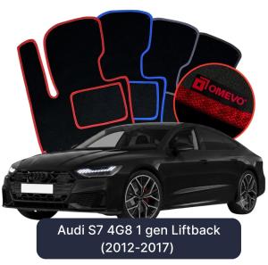 Dywaniki Welurowe OMEVO do Audi S7 4G8 1 gen Liftback (2012-2017)
