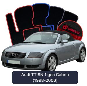 Dywaniki Welurowe OMEVO do Audi TT 8N 1 gen Cabrio (1998-2006)