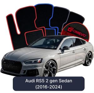 Dywaniki Welurowe OMEVO do Audi RS5 2 gen Sedan (2016-2024)