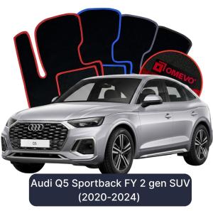 Dywaniki Welurowe OMEVO do Audi Q5 Sportback FY 2 gen SUV (2020-2024)
