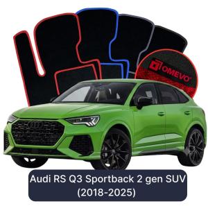 Dywaniki Welurowe OMEVO do Audi RS Q3 sportback 2 gen SUV (2018-2025)