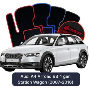 Dywaniki Welurowe OMEVO do Audi A4 Allroad B8 4 gen Kombi (2007-2016)