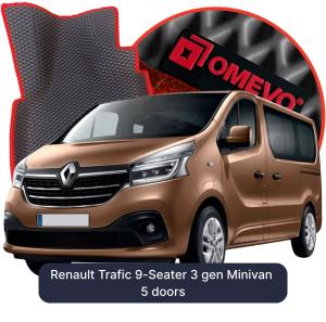 OMEVO 5D Pro EVA Dywaniki do Renault Trafic 9-osobowy 3 gen Minivan 5 drzwi (2014-2026)
