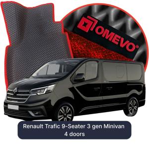 OMEVO 5D Pro EVA Dywaniki do Renault Trafic 9-osobowy 3 gen Minivan 4 drzwi (2014-2026)