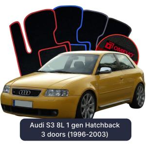 Dywaniki Welurowe OMEVO do Audi S3 8L 1 gen Hatchback 3 drzwi (1996-2003)