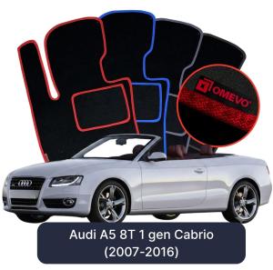Dywaniki Welurowe OMEVO do Audi A5 8T 1 gen Cabrio (2007-2016)