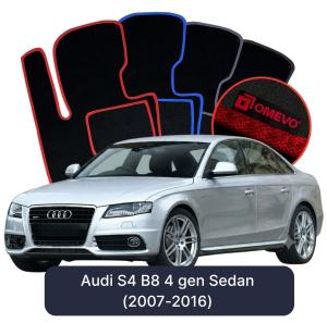 Dywaniki Welurowe OMEVO do Audi S4 B8 4 gen Sedan (2007-2016)