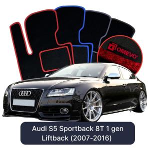Dywaniki Welurowe OMEVO do Audi S5 Sportback 8T 1 gen Liftback (2007-2016)