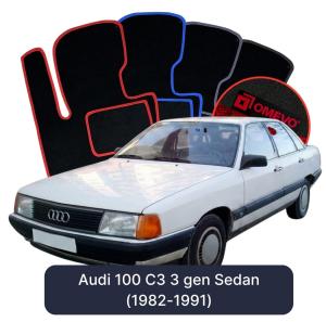 Dywaniki Welurowe OMEVO do Audi 100 C3 3 gen Sedan (1982-1991)
