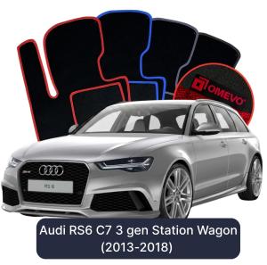Dywaniki Welurowe OMEVO do Audi RS6 C7 3 gen Kombi (2013-2018)