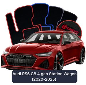 Dywaniki Welurowe OMEVO do Audi RS6 C8 4 gen Kombi (2020-2025)