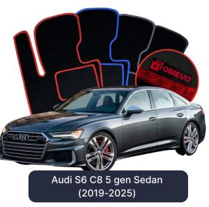 Dywaniki Welurowe OMEVO do Audi S6 C8 5 gen Sedan (2019-2025)