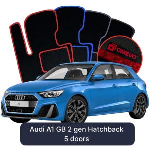 Dywaniki Welurowe OMEVO do Audi A1 GB 2 gen Hatchback 5 drzwi (2018-2026)