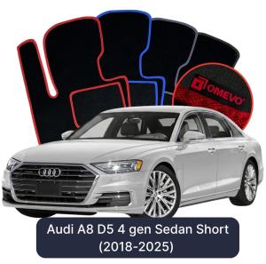 Dywaniki Welurowe OMEVO do Audi A8 D5 4 gen Sedan Short (2018-2025)