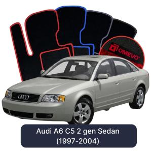 Dywaniki Welurowe OMEVO do Audi A6 C5 2 gen Sedan (1997-2004)