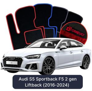 Dywaniki Welurowe OMEVO do Audi S5 Sportback F5 2 gen Liftback (2016-2024)