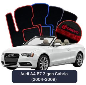 Dywaniki Welurowe OMEVO do Audi A4 B7 3 gen Cabrio (2004-2009)