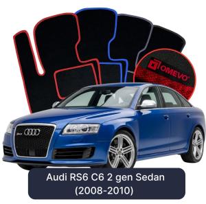 Dywaniki Welurowe OMEVO do Audi RS6 C6 2 gen Sedan (2008-2010)