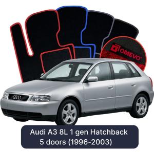 Dywaniki Welurowe OMEVO do Audi A3 8L 1 gen Hatchback 5 drzwi (1996-2003)